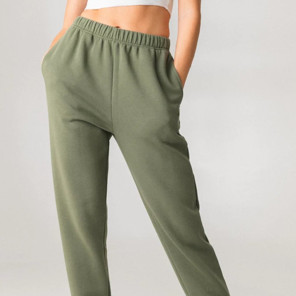 NWOT Shein Olive Green Jogger Sweatpants Sz M